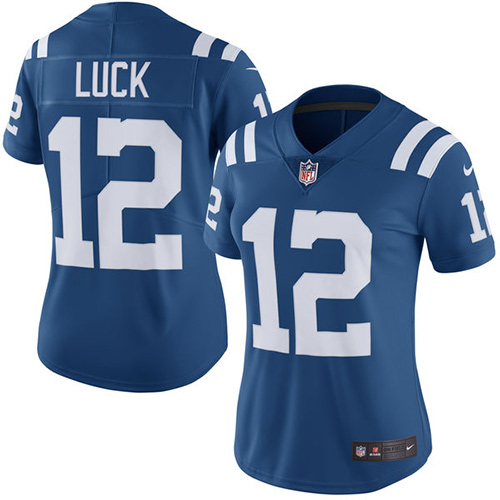Indianapolis Colts #12 Limited Andrew Luck Royal Blue Nike NFL Women JerseyVapor Untouchable jerseys
